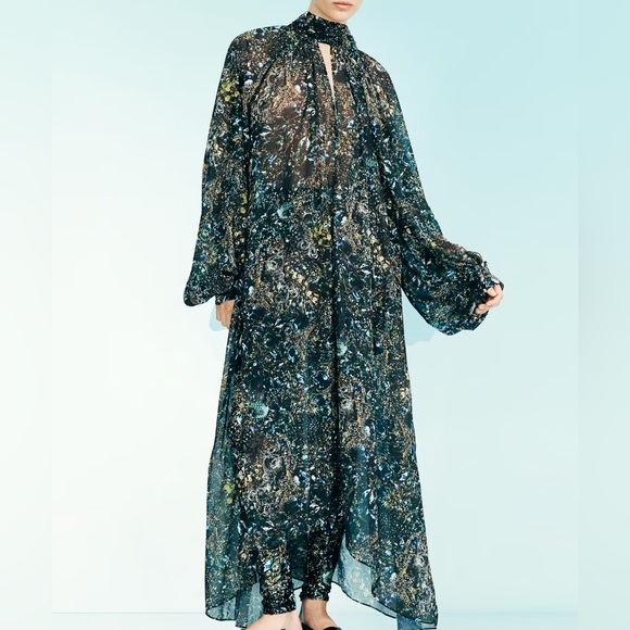 Hm studio collection PATTERNED CHIFFON DRESS - Picture 1 of 5